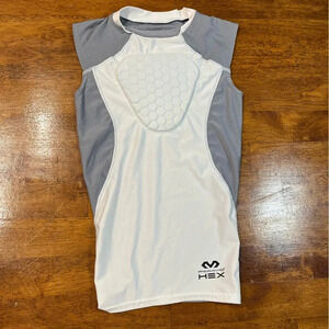 McDavid Youth Hex sternum padded tank white gray size XS